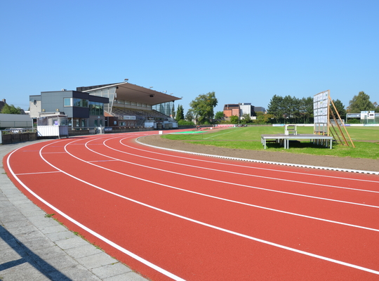 De vernieuwde atletiekpiste